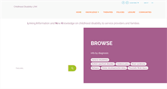 Desktop Screenshot of childhooddisability.ca