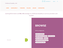 Tablet Screenshot of childhooddisability.ca